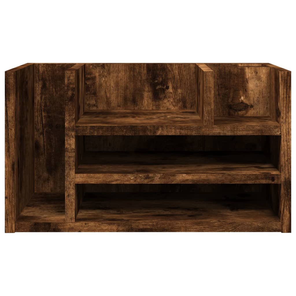 vidaXL Organizer na biurko, przydymiony dąb, 44,5x24x25 cm