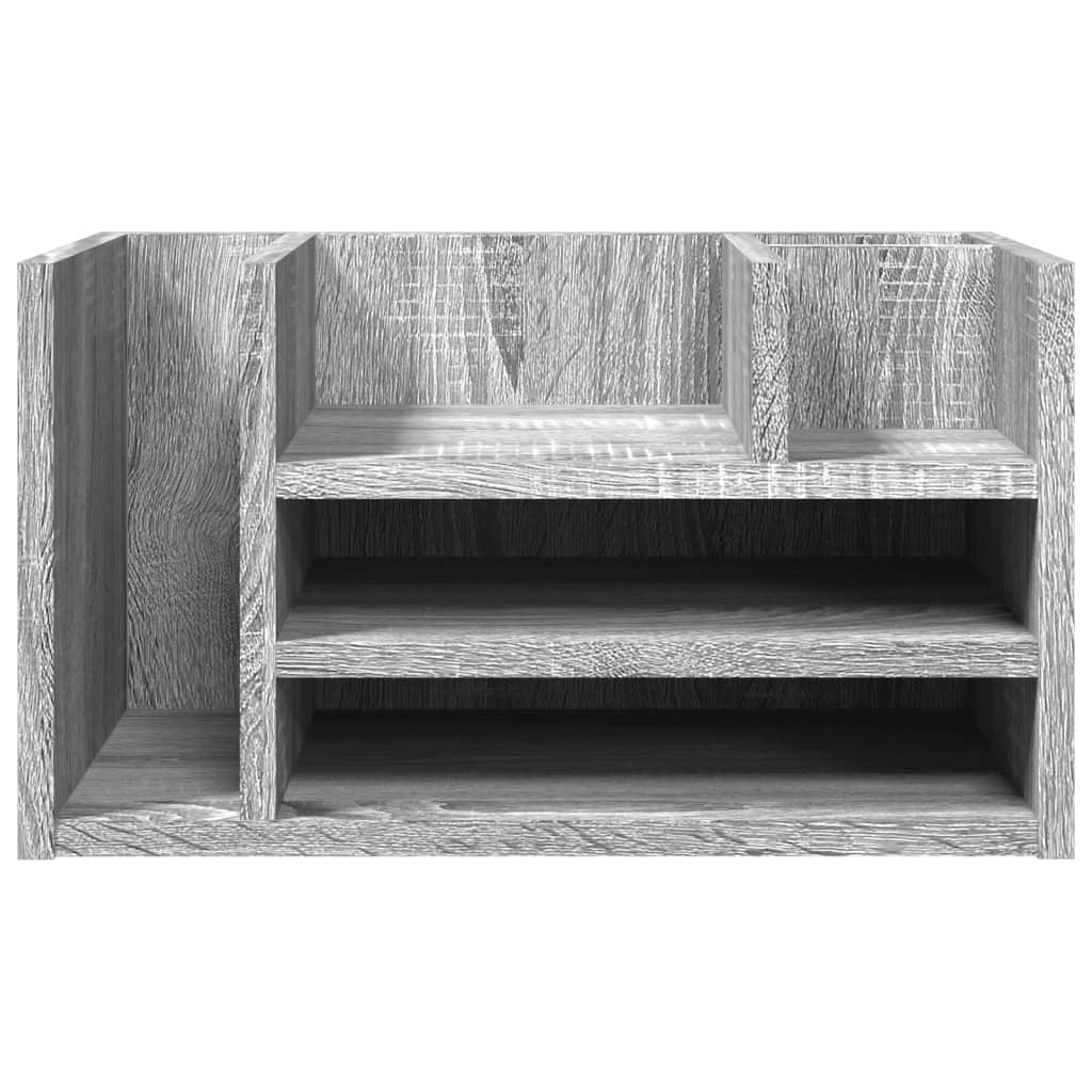 vidaXL Organizer na biurko, szary dąb sonoma, 44,5x24x25 cm