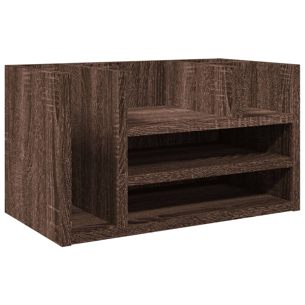 vidaXL Organizer na biurko, brązowy dąb, 44,5x24x25 cm
