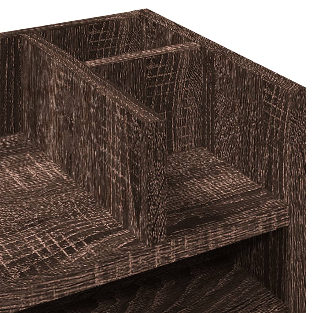 vidaXL Organizer na biurko, brązowy dąb, 44,5x24x25 cm