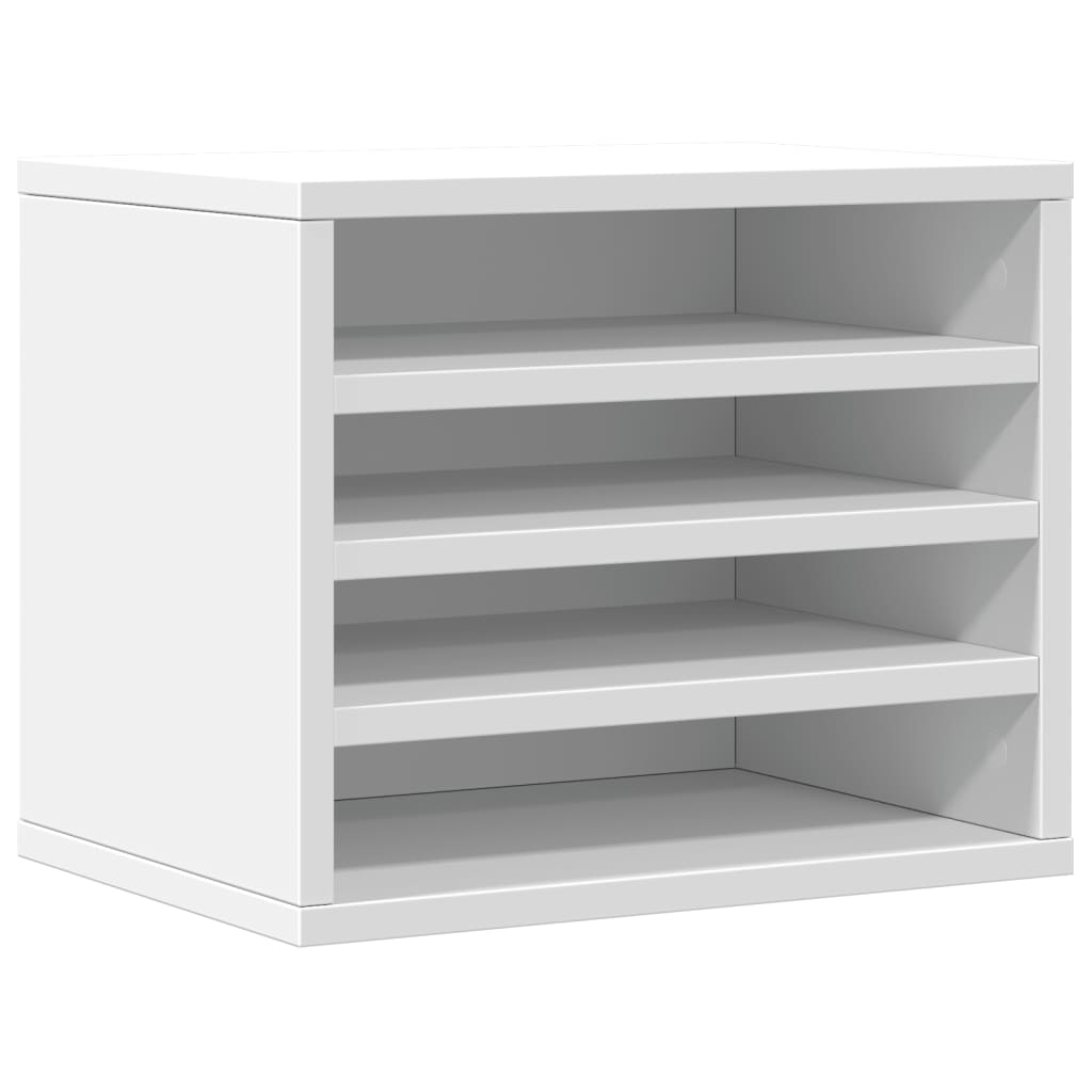vidaXL Organizer na biurko, biały, 36x26x29,5 cm