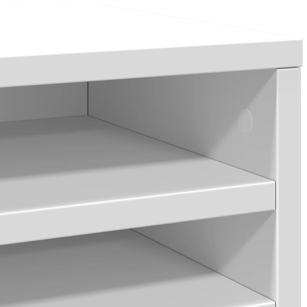 vidaXL Organizer na biurko, biały, 36x26x29,5 cm