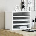 vidaXL Organizer na biurko, biały, 36x26x29,5 cm