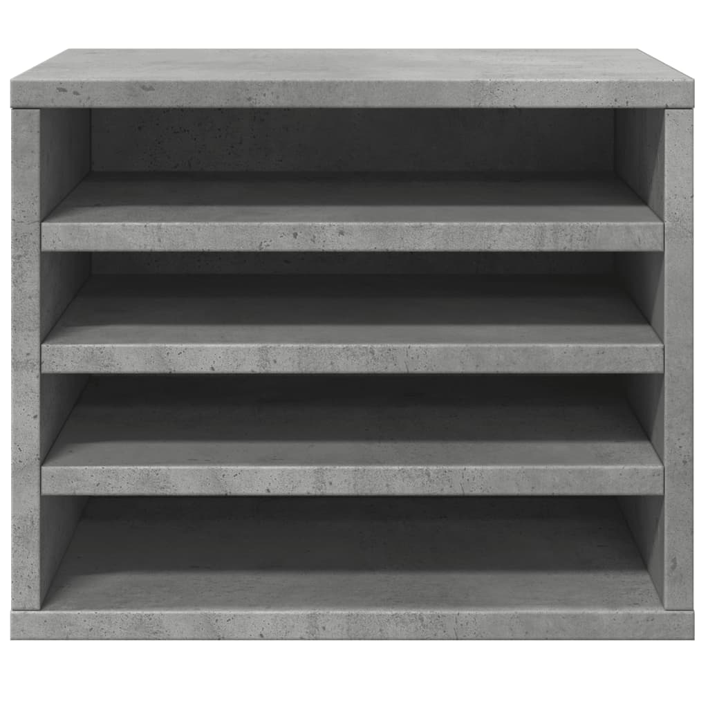 vidaXL Organizer na biurko, szarość betonu, 36x26x29,5 cm