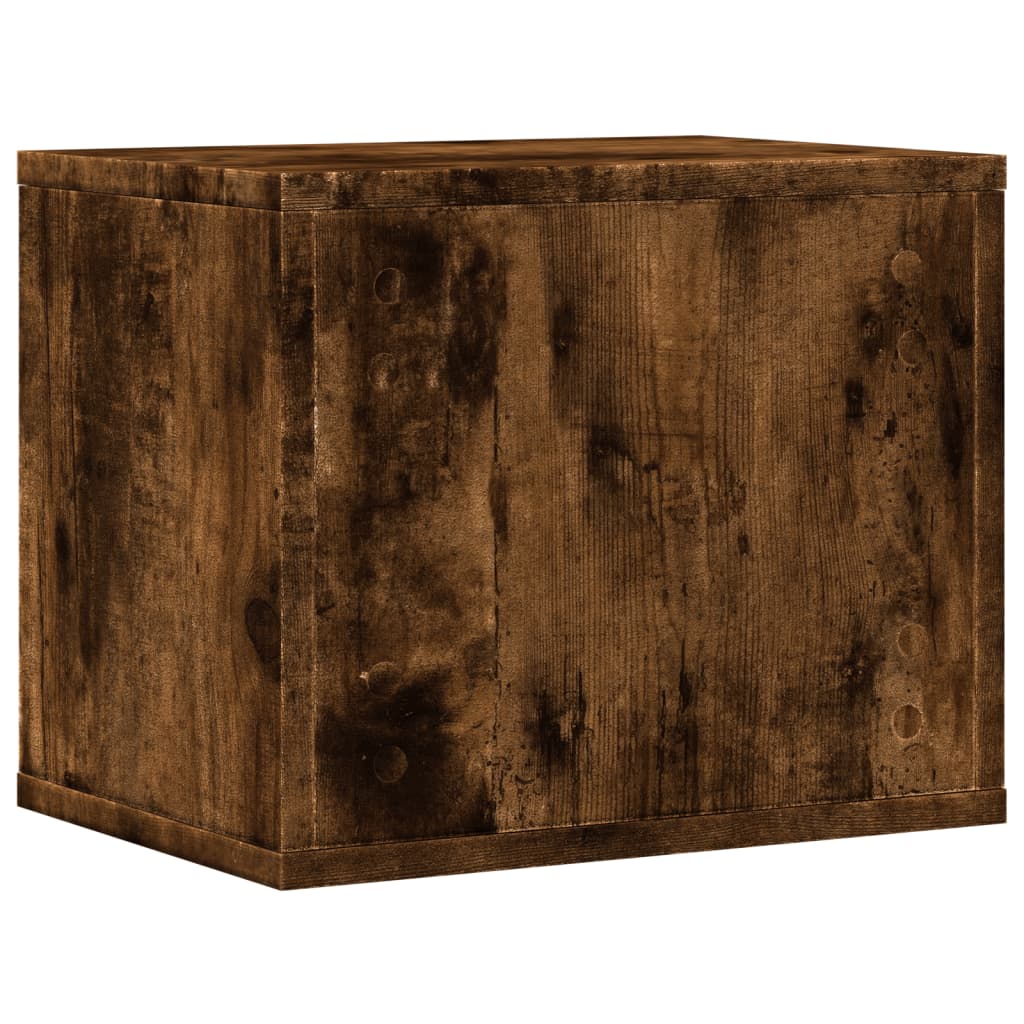 vidaXL Organizer na biurko, przydymiony dąb, 36x26x29,5 cm