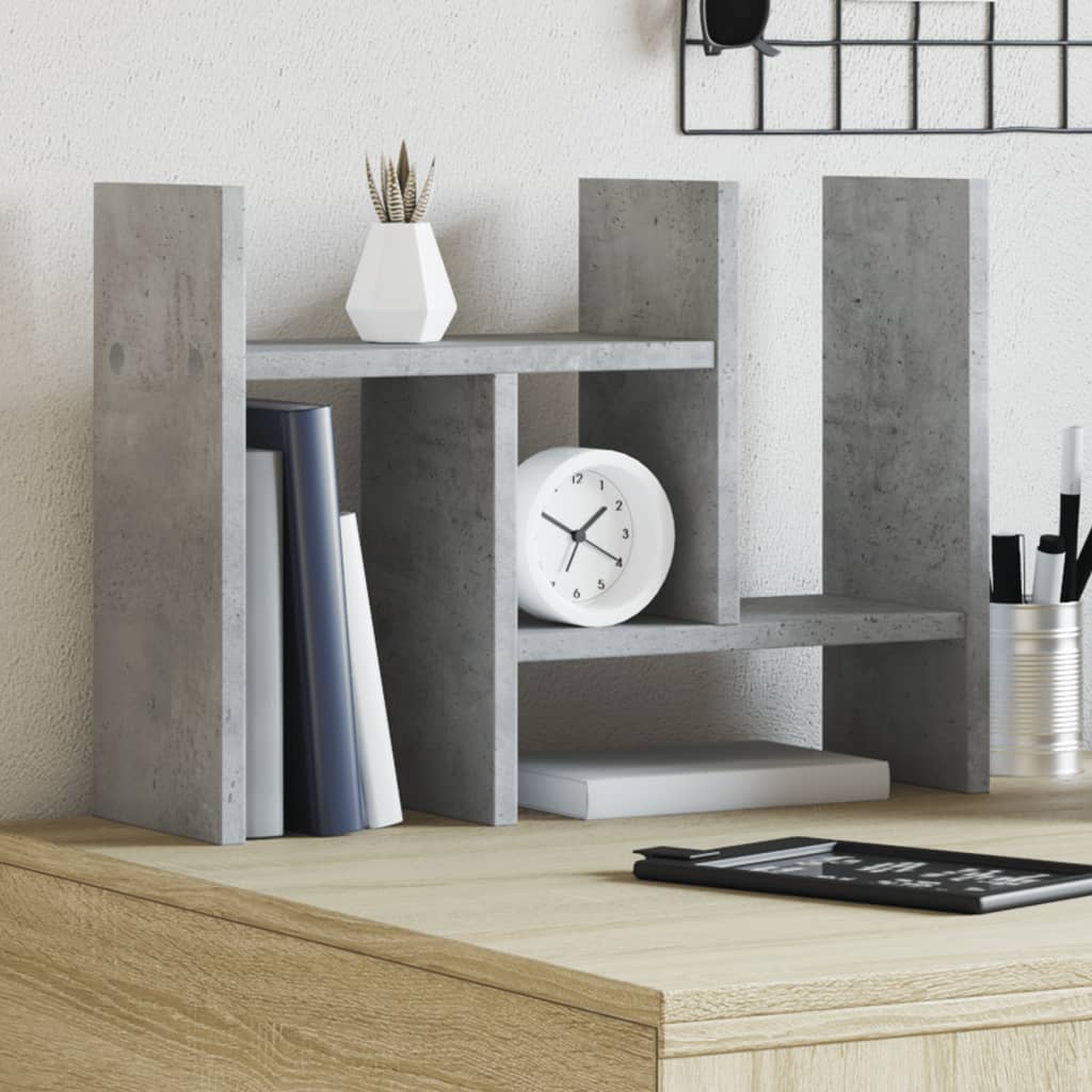 vidaXL Organizer na biurko, szarość betonu, 34,5x15,5x35,5 cm