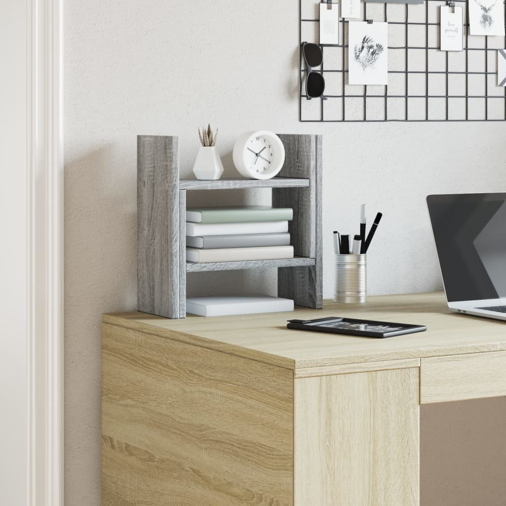 vidaXL Organizer na biurko, szary dąb sonoma, 34,5x15,5x35,5 cm