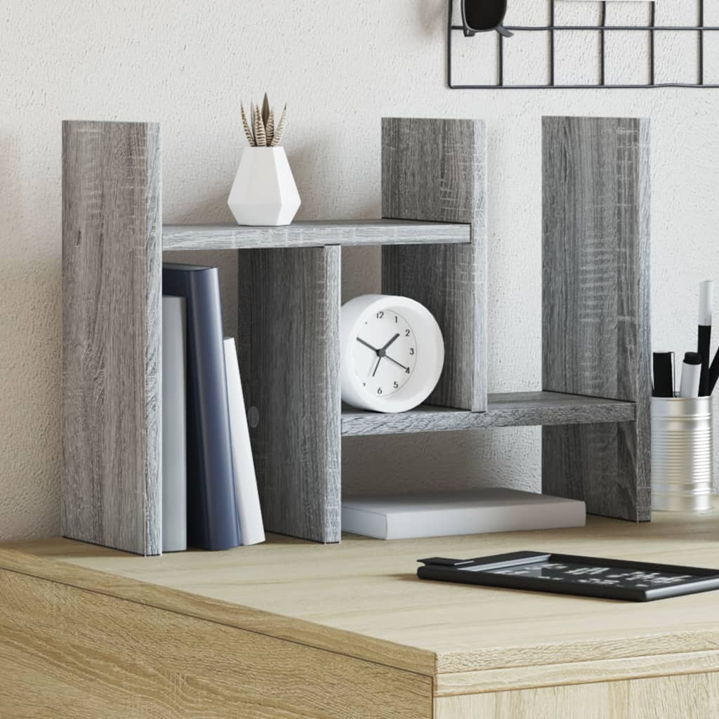 vidaXL Organizer na biurko, szary dąb sonoma, 34,5x15,5x35,5 cm