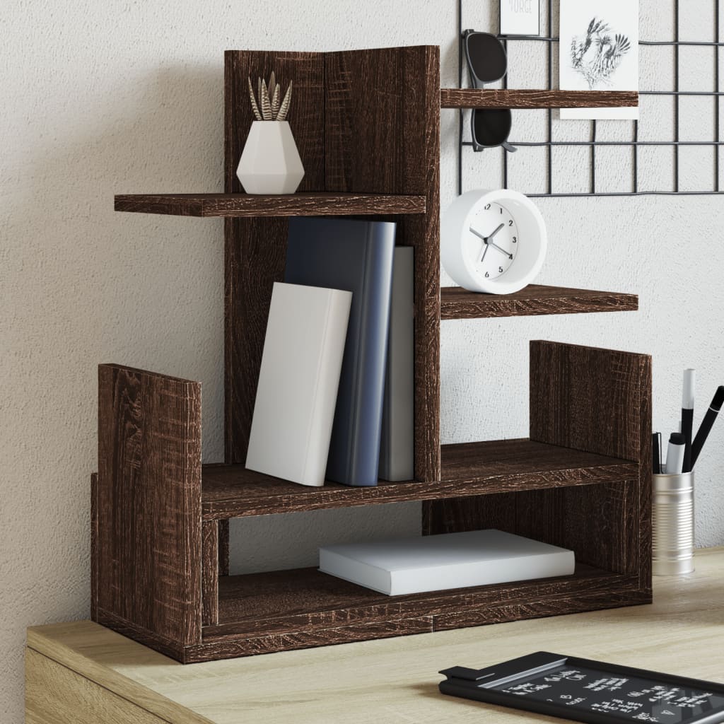 vidaXL Organizer na biurko, brązowy dąb, 49x20x52,5 cm