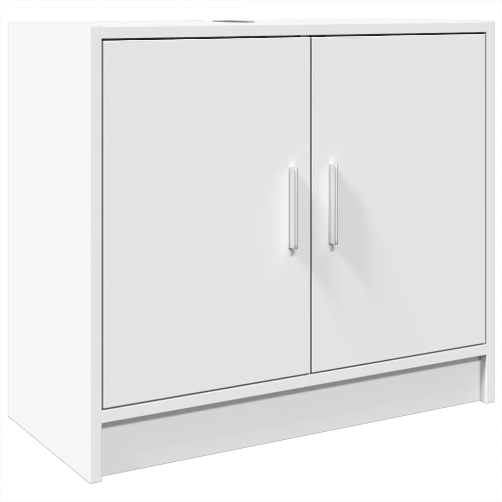 vidaXL Szafka pod umywalkę, biała 63x29x55 cm, materiał drewnopochodny