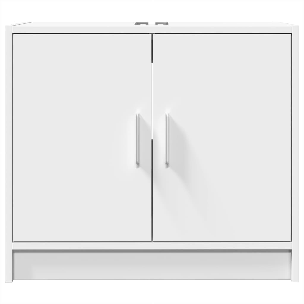 vidaXL Szafka pod umywalkę, biała 63x29x55 cm, materiał drewnopochodny