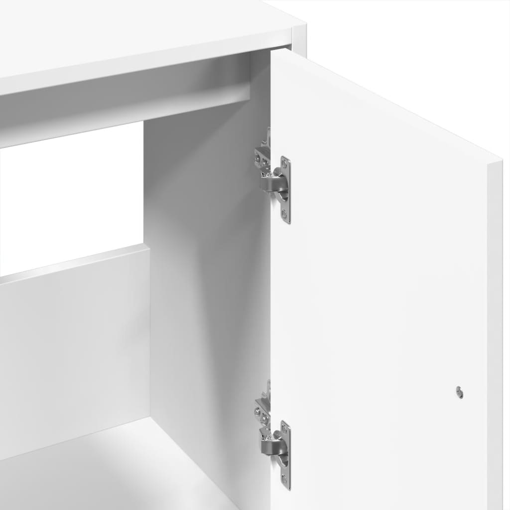 vidaXL Szafka pod umywalkę, biała 63x29x55 cm, materiał drewnopochodny