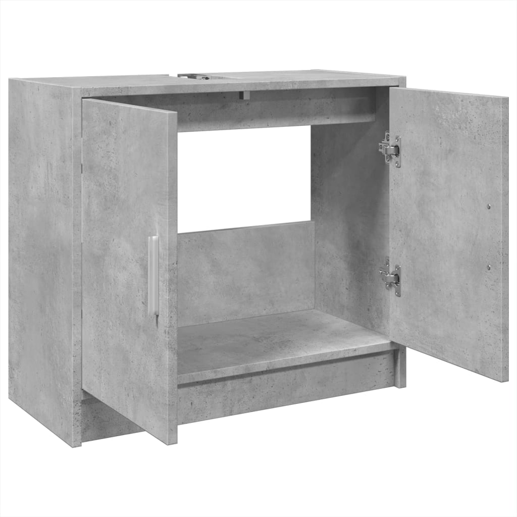 vidaXL Szafka pod umywalkę, szarość betonu, 63x29x55 cm