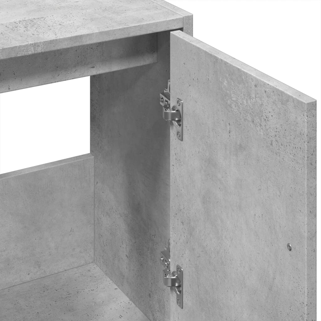 vidaXL Szafka pod umywalkę, szarość betonu, 63x29x55 cm