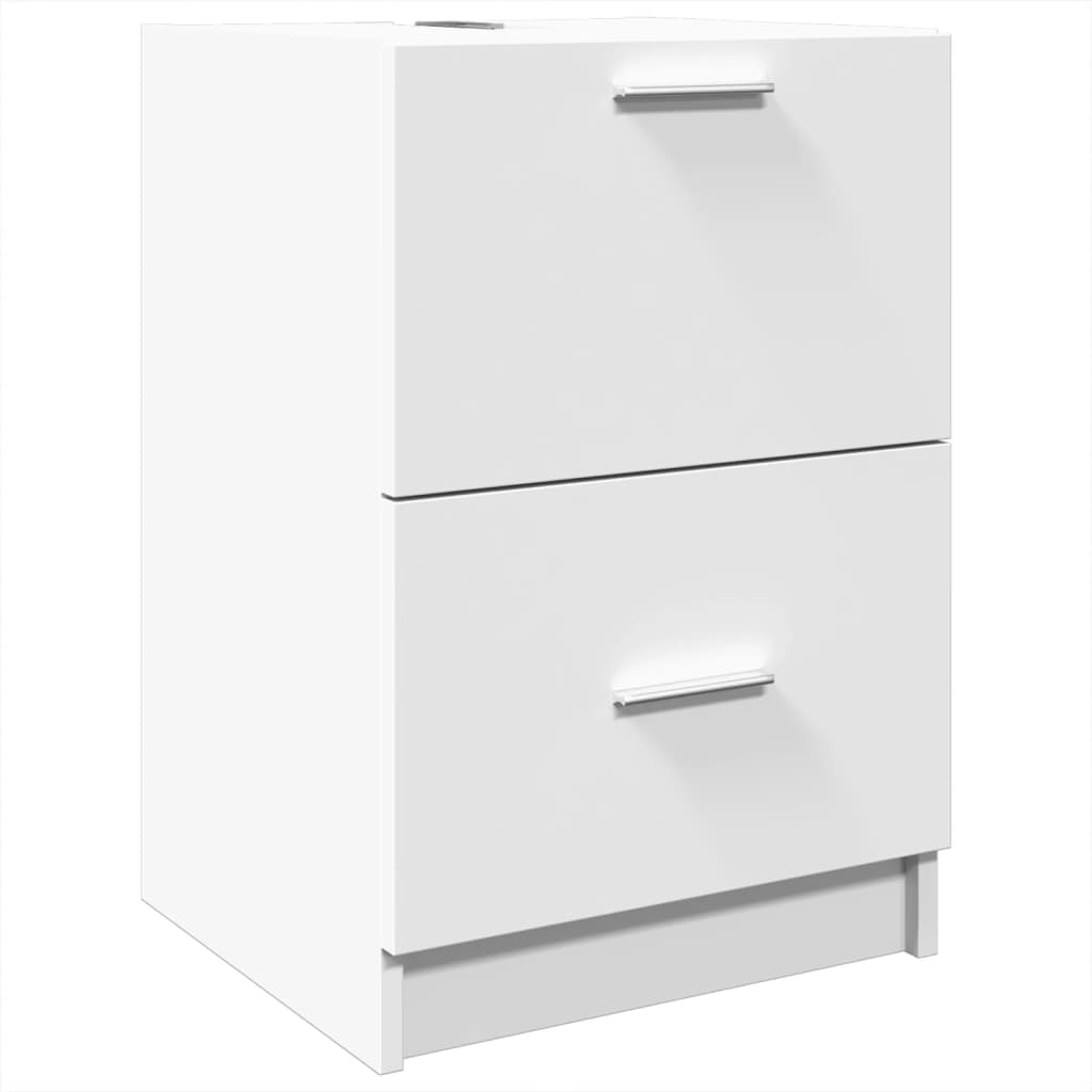 vidaXL Szafka pod umywalkę, biała 40x37x59 cm, materiał drewnopochodny