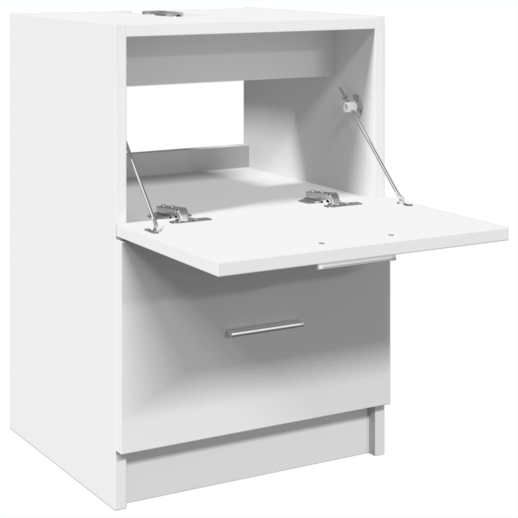 vidaXL Szafka pod umywalkę, biała 40x37x59 cm, materiał drewnopochodny