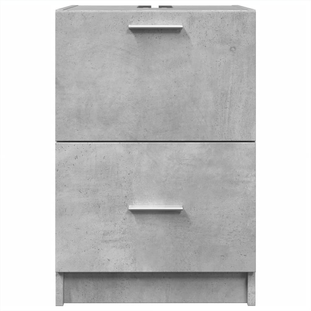 vidaXL Szafka pod umywalkę, szarość betonu, 40x37x59 cm