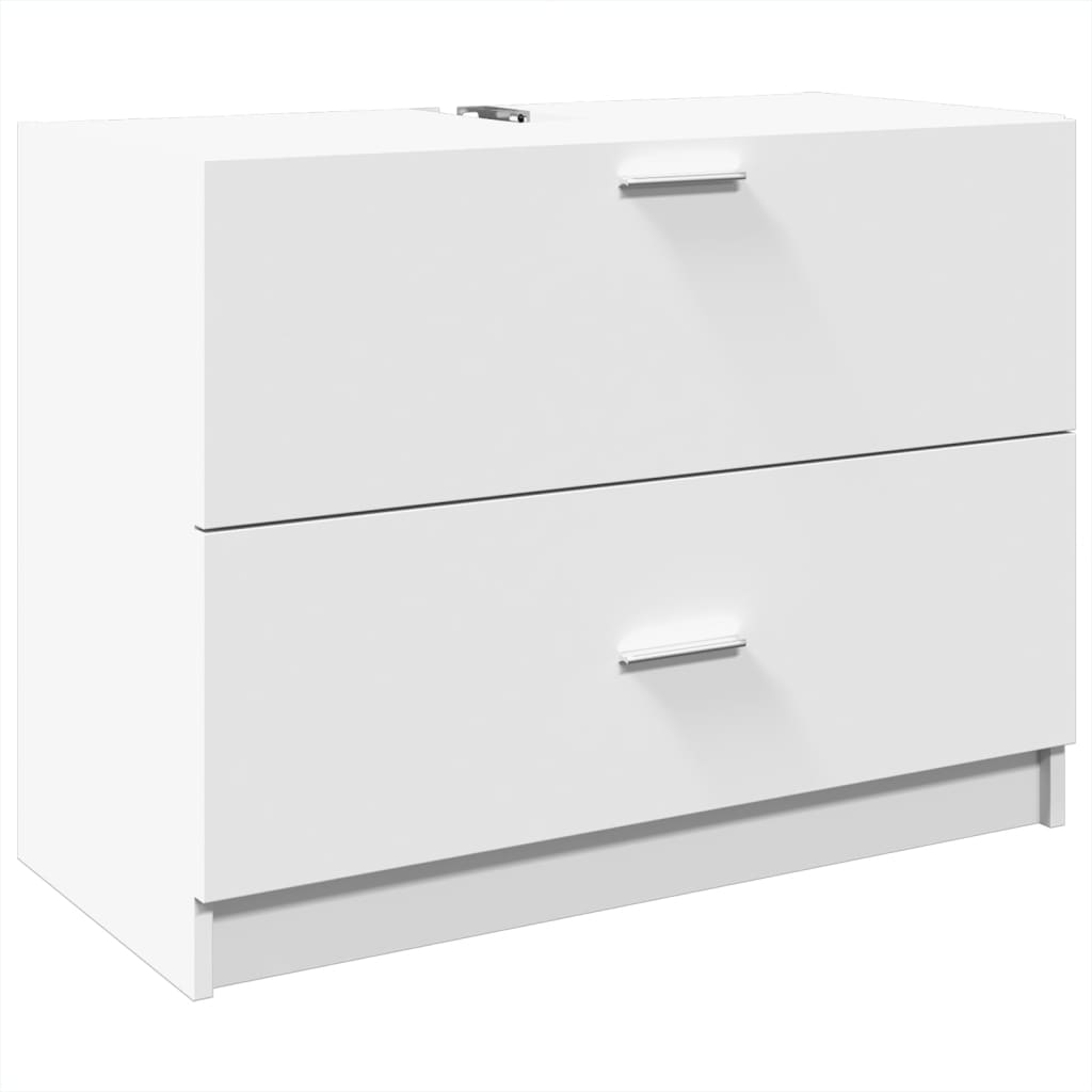 vidaXL Szafka pod umywalkę, biała 78x37x59 cm, materiał drewnopochodny