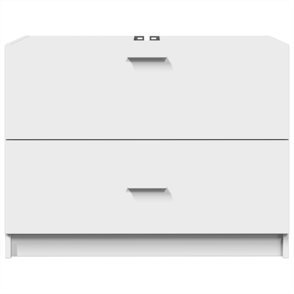 vidaXL Szafka pod umywalkę, biała 78x37x59 cm, materiał drewnopochodny