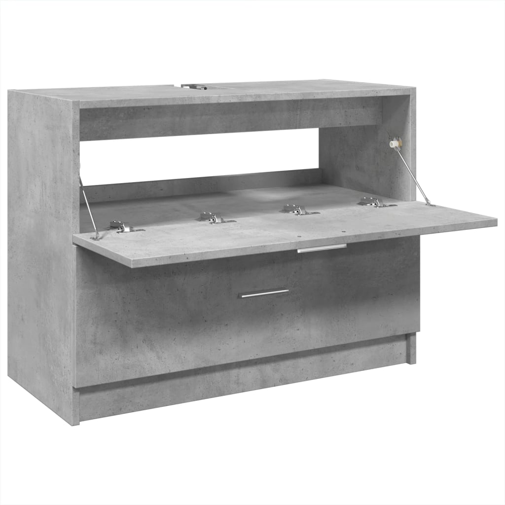 vidaXL Szafka pod umywalkę, szarość betonu, 78x37x59 cm