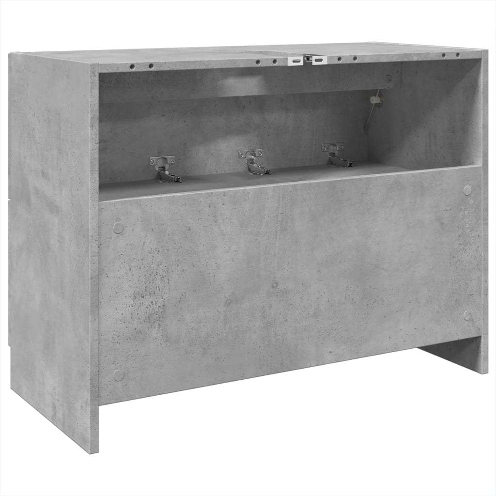 vidaXL Szafka pod umywalkę, szarość betonu, 78x37x59 cm
