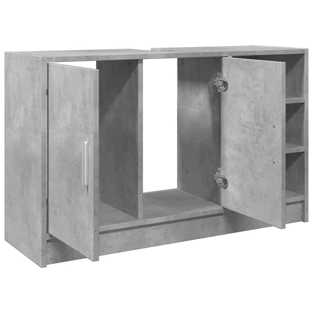vidaXL Szafka pod umywalkę, szarość betonu, 90x29x55 cm