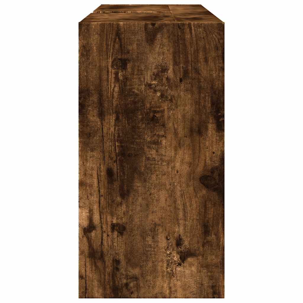 vidaXL Szafka pod umywalkę, przydymiony dąb, 90x29x55 cm