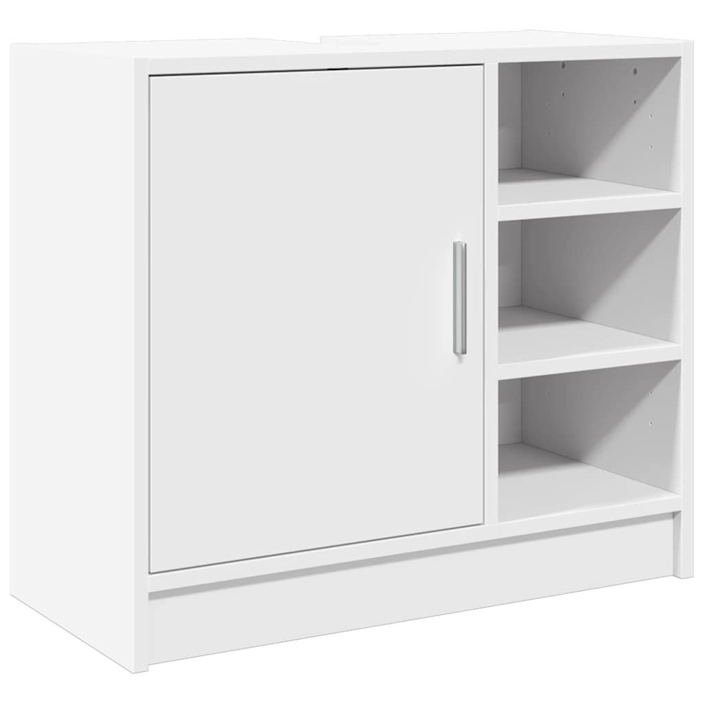 vidaXL Szafka pod umywalkę, biała 63x29x55 cm, materiał drewnopochodny