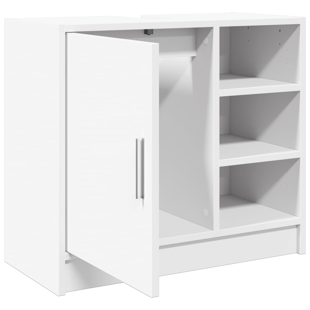 vidaXL Szafka pod umywalkę, biała 63x29x55 cm, materiał drewnopochodny