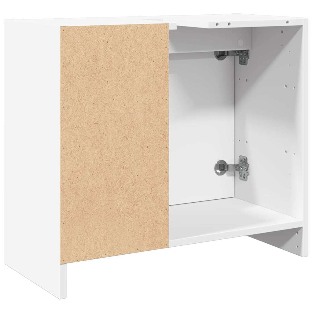 vidaXL Szafka pod umywalkę, biała 63x29x55 cm, materiał drewnopochodny