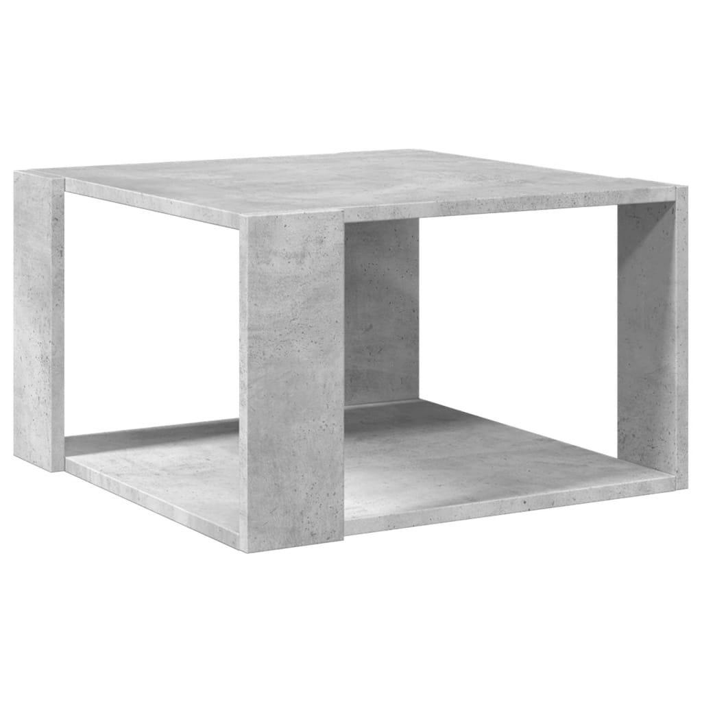 vidaXL Stolik kawowy, szarość betonu, 51,5x51,5x30 cm