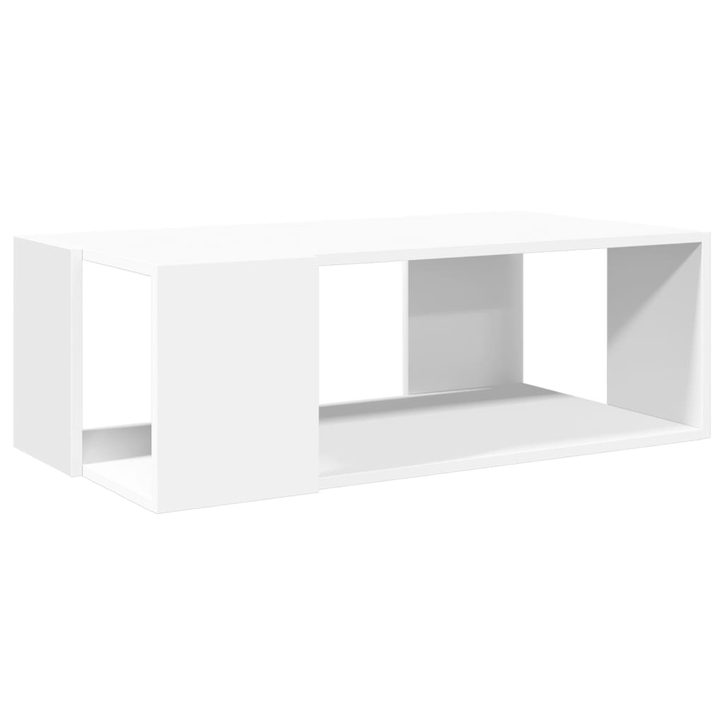 vidaXL Stolik kawowy, biały, 89,5x48x30 cm, materiał drewnopochodny