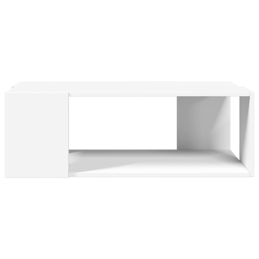 vidaXL Stolik kawowy, biały, 89,5x48x30 cm, materiał drewnopochodny