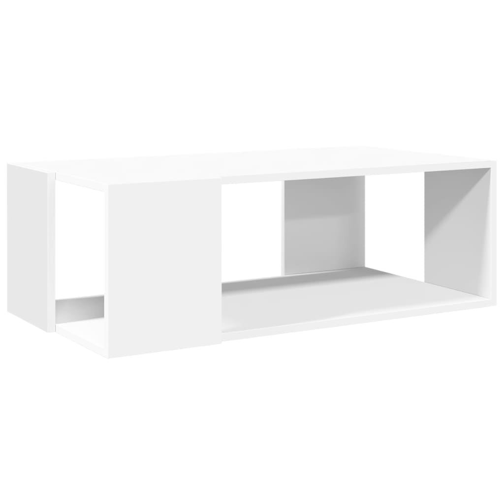 vidaXL Stolik kawowy, biały, 89,5x48x30 cm, materiał drewnopochodny