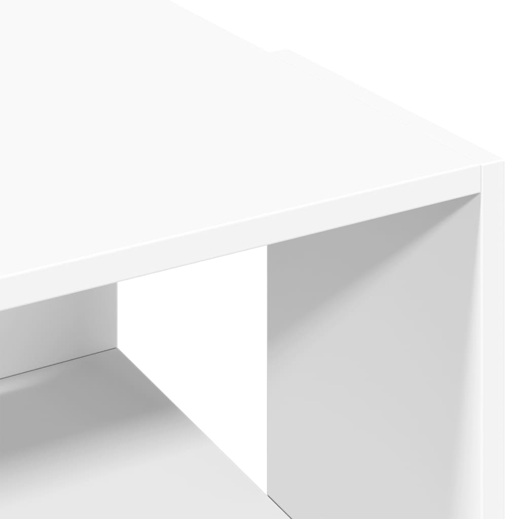 vidaXL Stolik kawowy, biały, 89,5x48x30 cm, materiał drewnopochodny