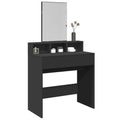 vidaXL Toaletka z lustrem, czarna, 80x41x144,5 cm