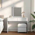 vidaXL Toaletka z oświetleniem LED, biała, 100x40x130 cm