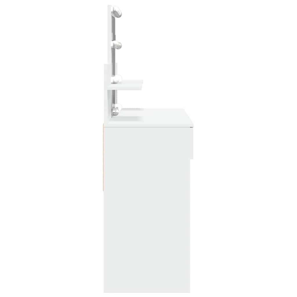vidaXL Toaletka z oświetleniem LED, biała, 100x40x130 cm