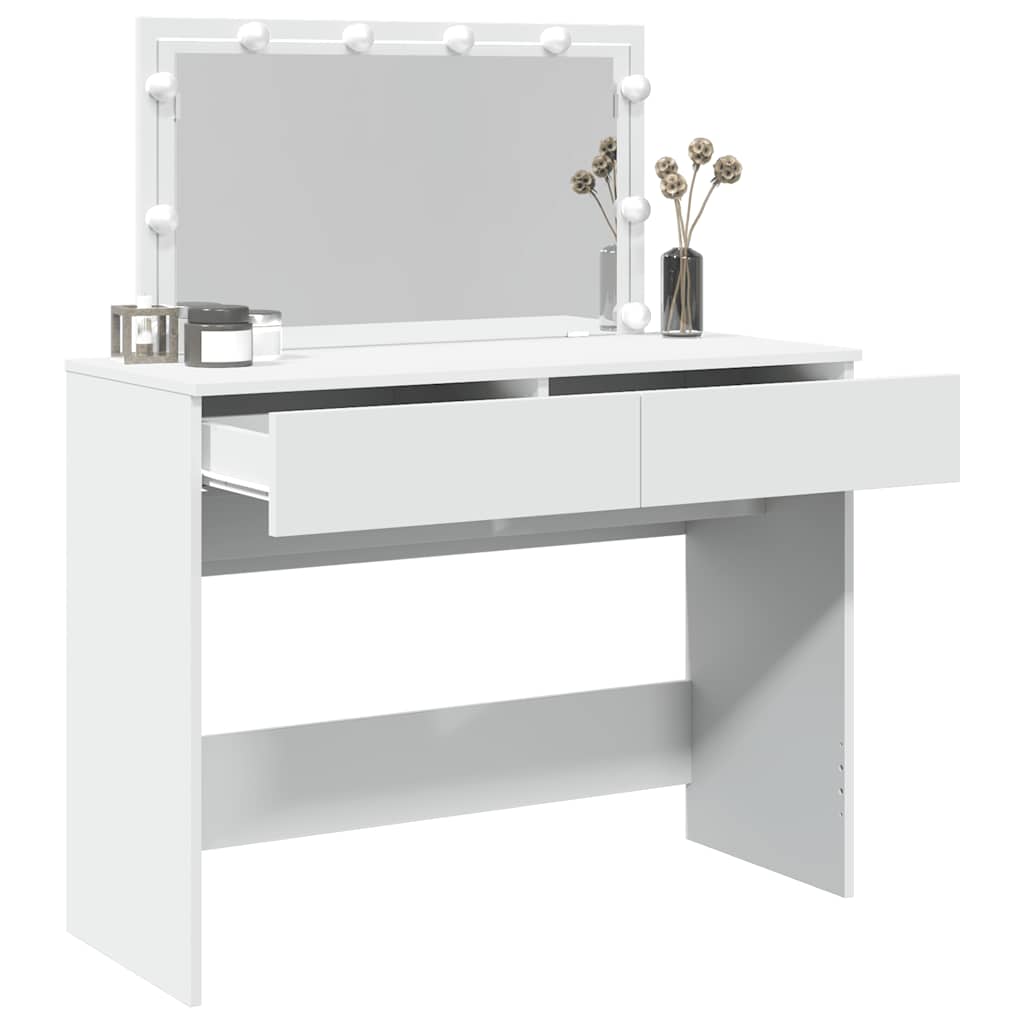 vidaXL Toaletka z oświetleniem LED, biała, 100x40x120 cm