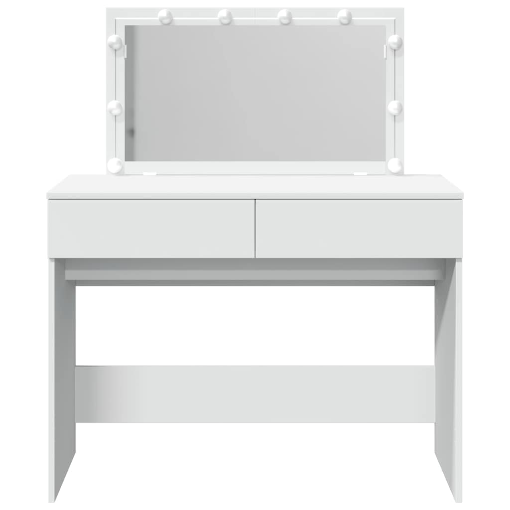 vidaXL Toaletka z oświetleniem LED, biała, 100x40x120 cm