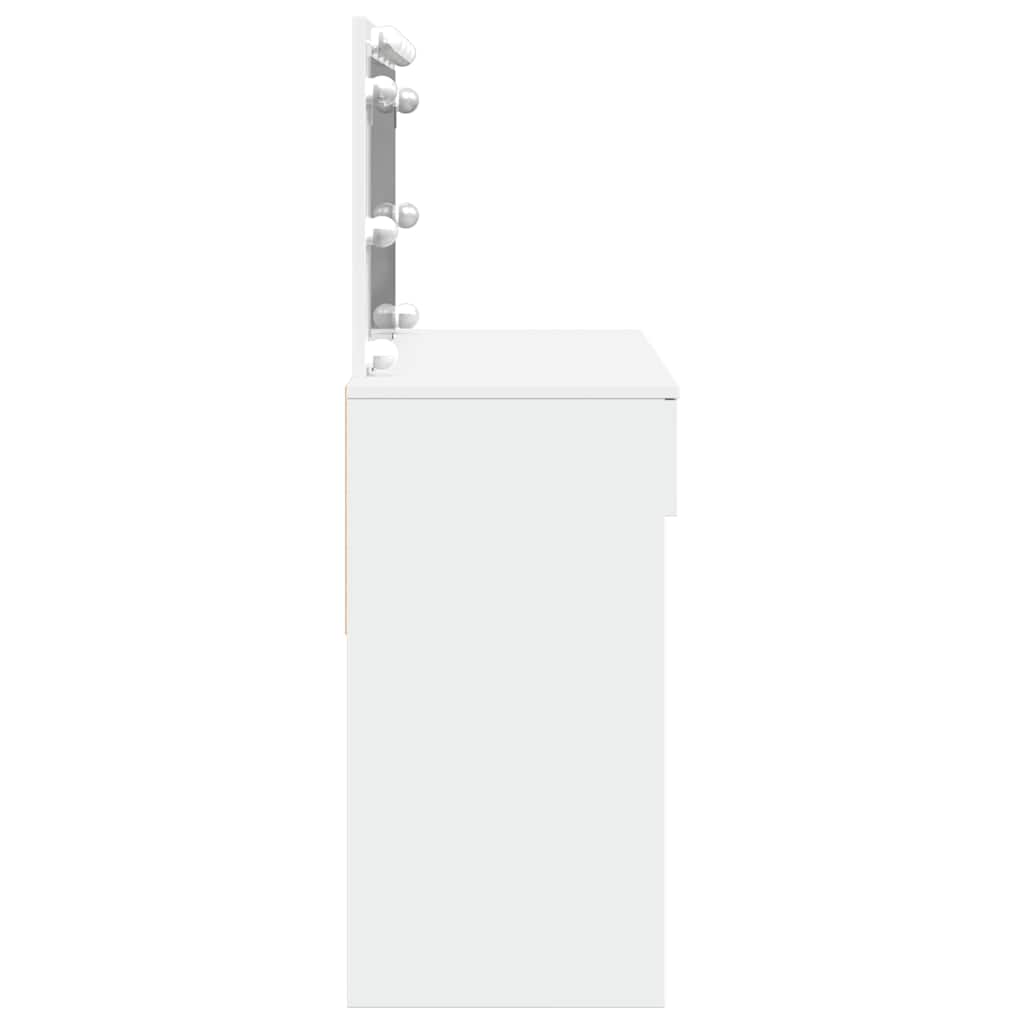 vidaXL Toaletka z oświetleniem LED, biała, 100x40x120 cm
