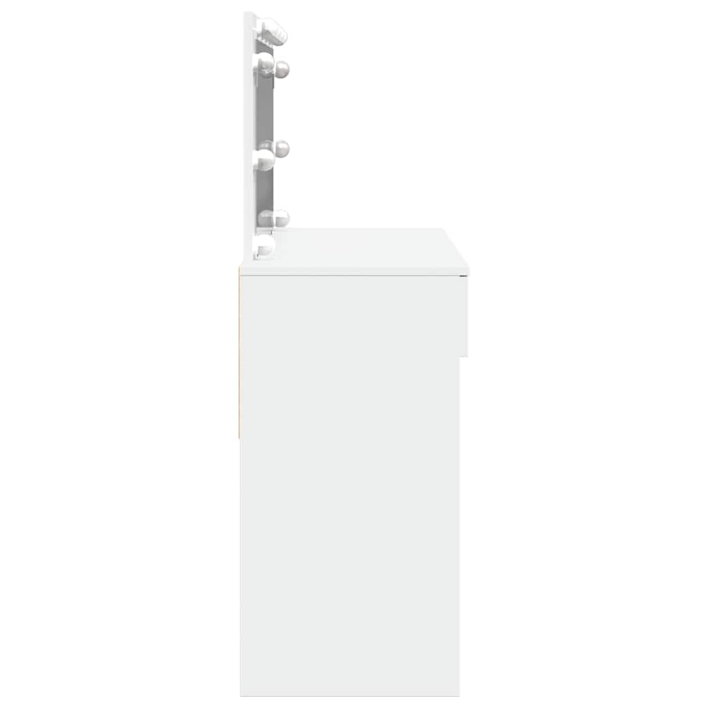 vidaXL Toaletka z oświetleniem LED, biała, 100x40x120 cm