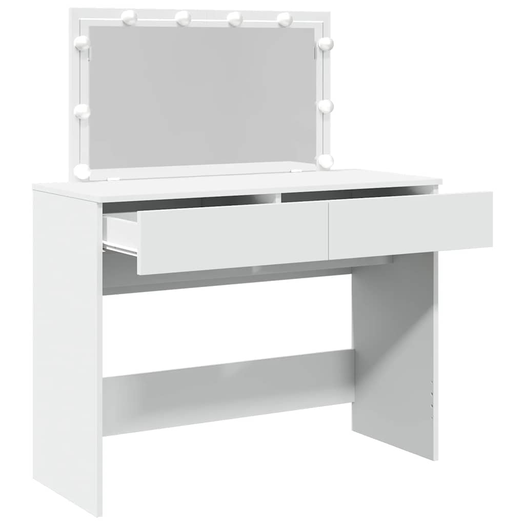 vidaXL Toaletka z oświetleniem LED, biała, 100x40x120 cm