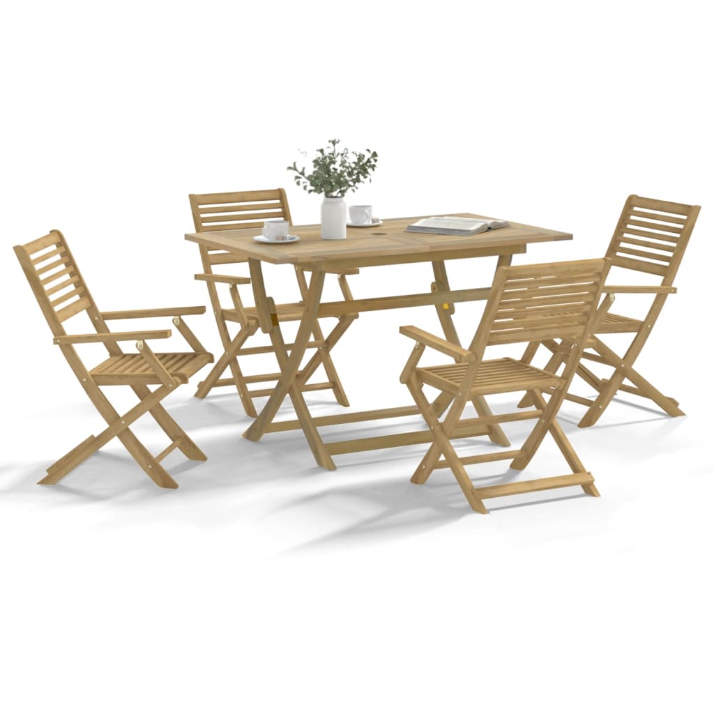 vidaXL 5-cz. zestaw mebli ogrodowych, lite drewno akacjowe