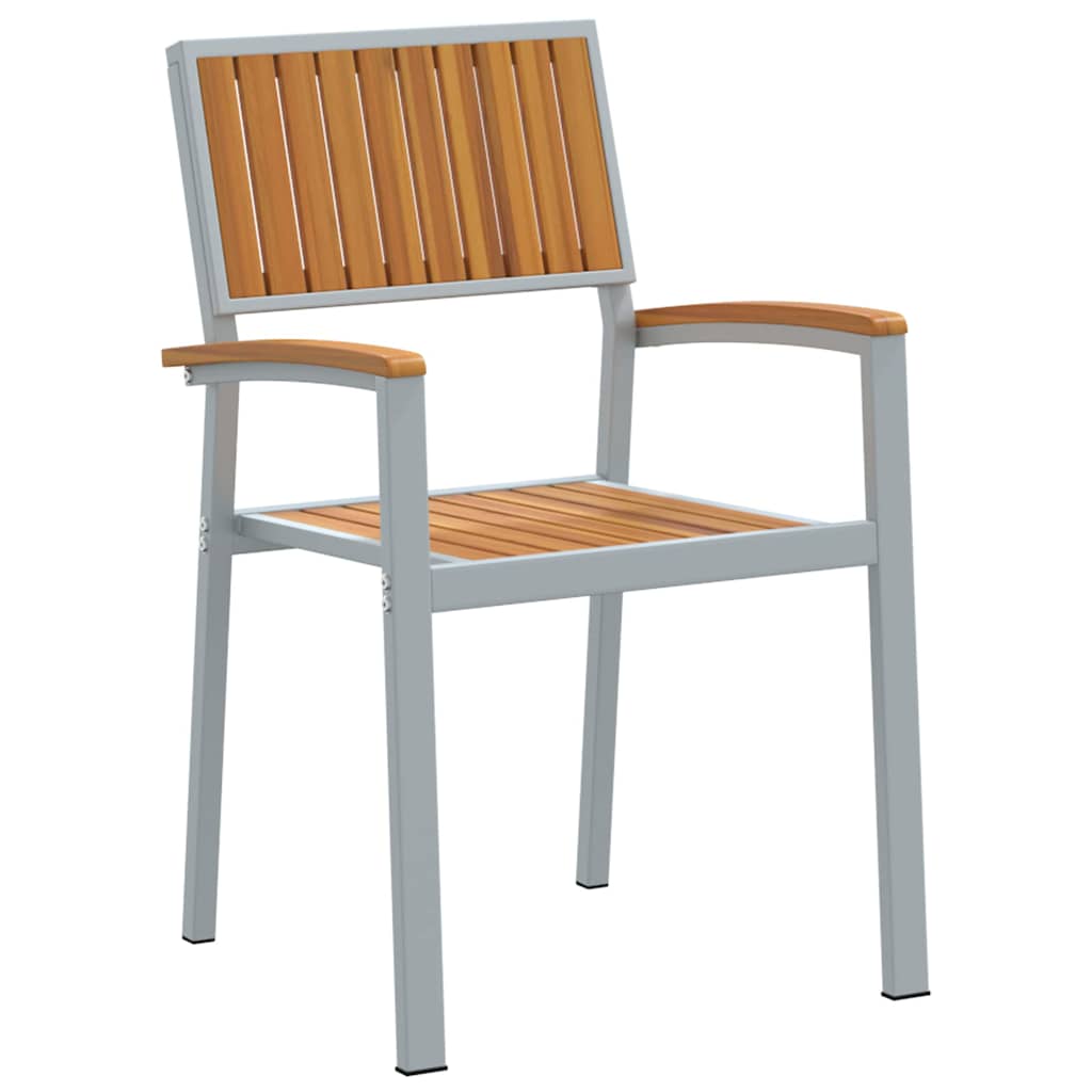 vidaXL Zestaw do jadalni w ogrodzie 7 pcs Szary Lite Drewno Akacji
