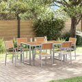 vidaXL Zestaw do jadalni w ogrodzie 7 pcs Szary Lite Drewno Akacji
