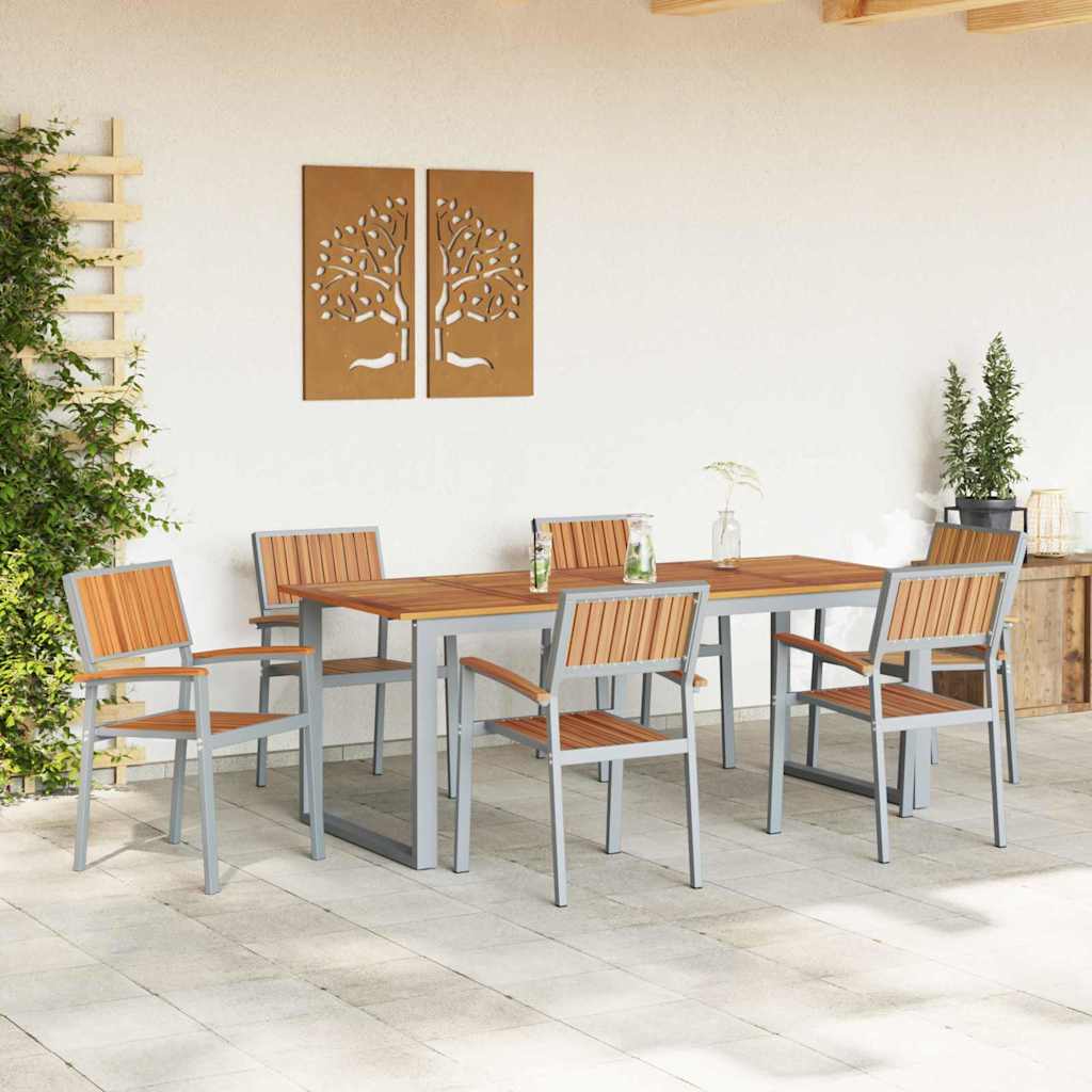 vidaXL Krzesło składane 6 pcs Brązowy 56 x 57 x 87 cm