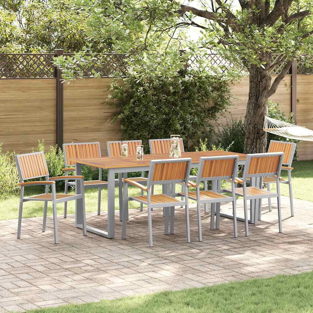 vidaXL Krzesło składane 8 pcs Brązowy 56 x 57 x 87 cm