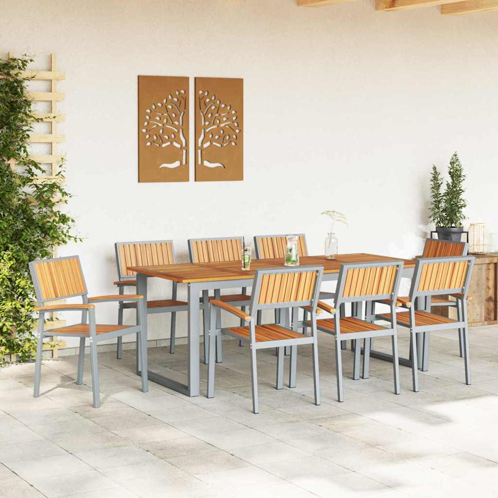 vidaXL Krzesło składane 8 pcs Brązowy 56 x 57 x 87 cm