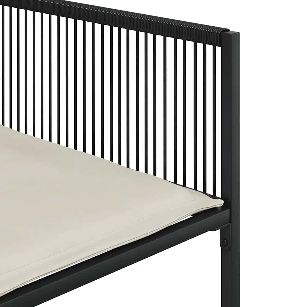 vidaXL 11-cz. zestaw mebli do ogrodu, z poduszkami, czarny rattan PE